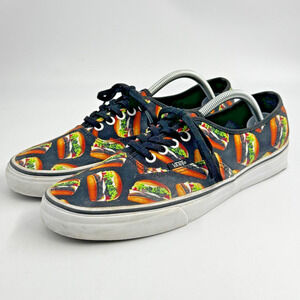 VANS Late Night Hamburger Burger Shoes MENS Size 11 Black Skateboard Sneakers